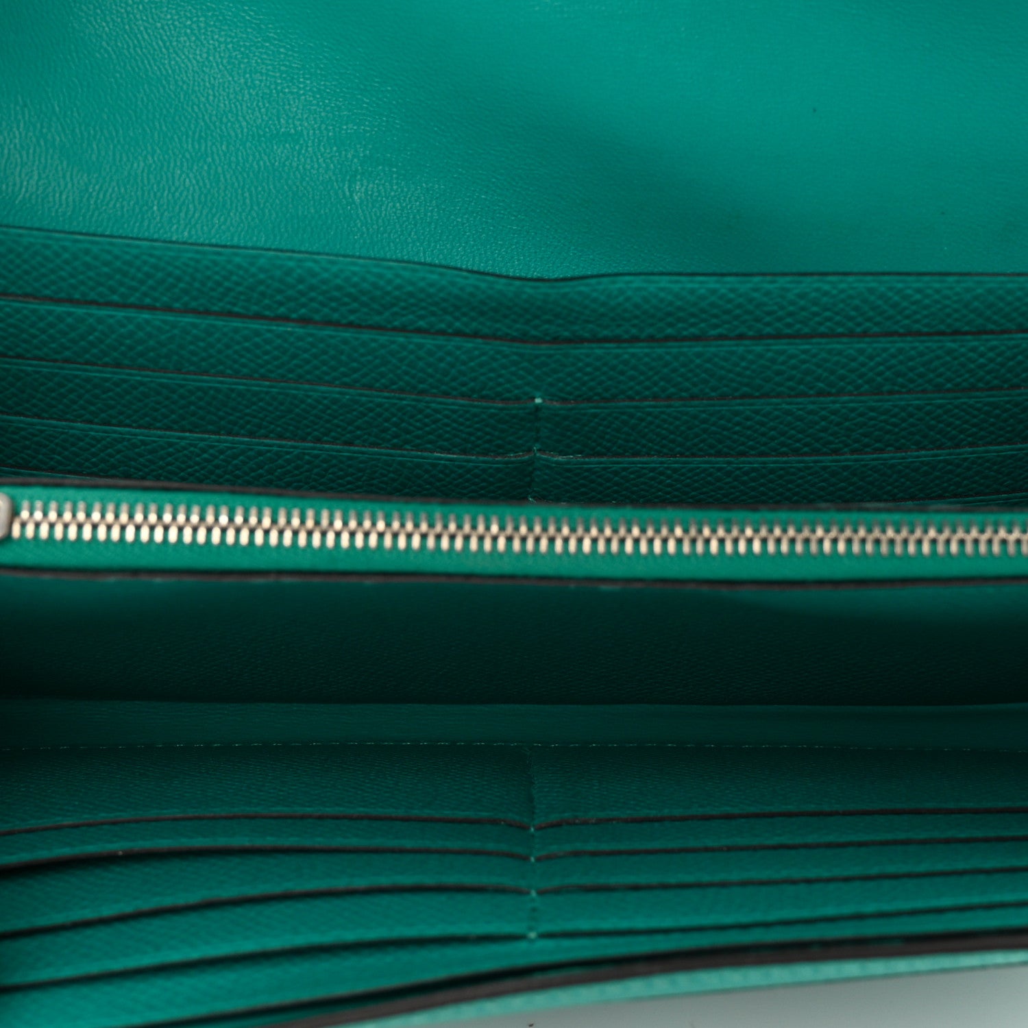 Hermes Epsom Enamel Constance Long Wallet Bleu Paon 5 of 7