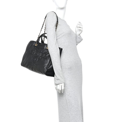 Chanel Calfskin Small Deauville Tote Black 2 of 13