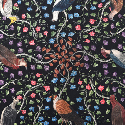 Gucci Silk Floral Condor Square Handkerchief Black 2 of 2