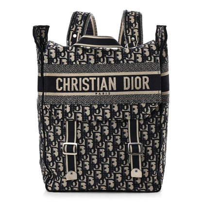 Christian Dior Oblique Backpack Blue White 1 of 11