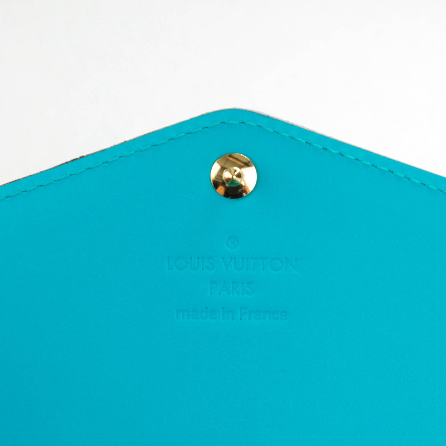 Louis Vuitton Vernis Sarah Wallet NM Turquoise 5 of 7