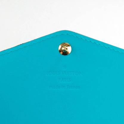 Louis Vuitton Vernis Sarah Wallet NM Turquoise 5 of 7