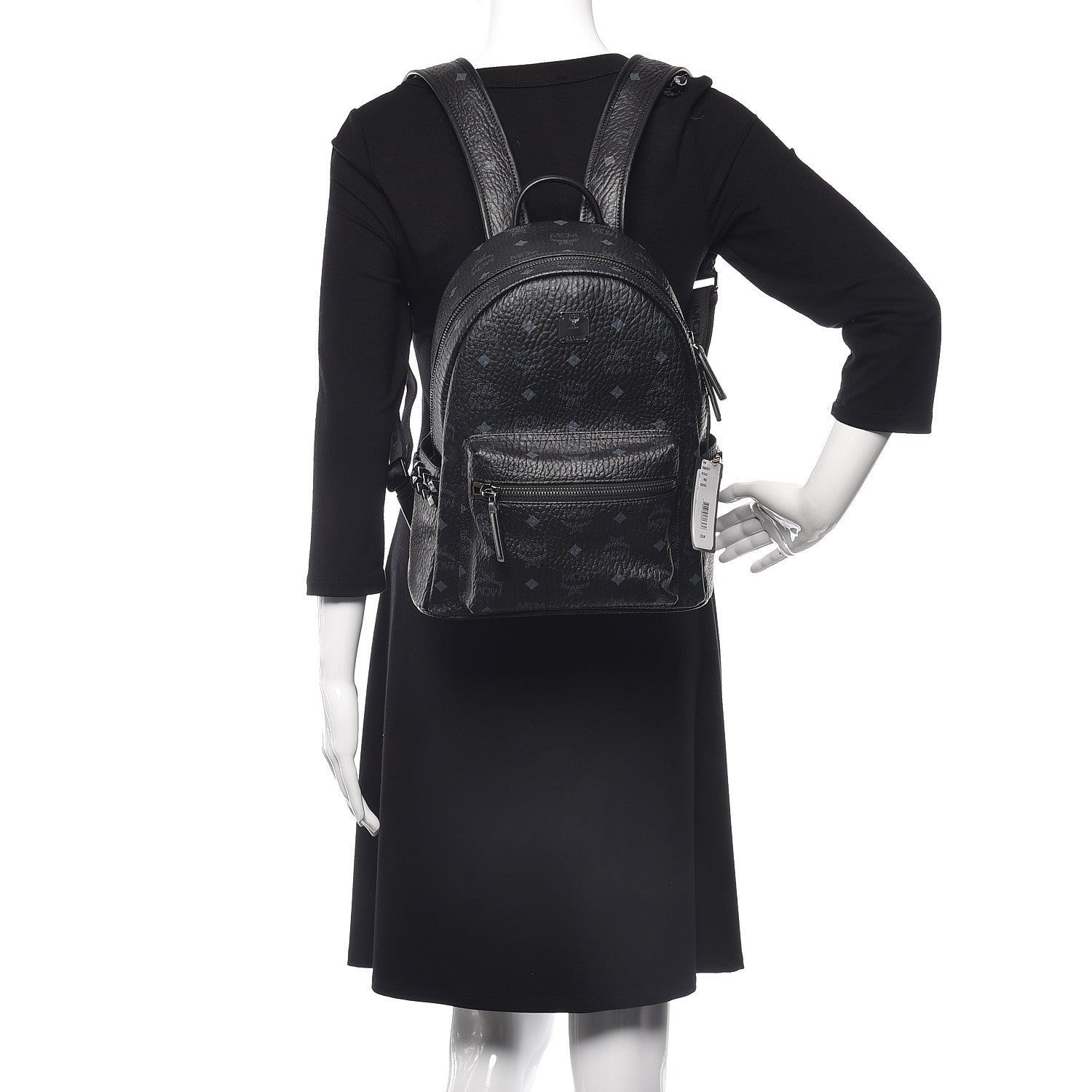 MCM Visetos Small Side Stud Stark Backpack Black 2 of 10