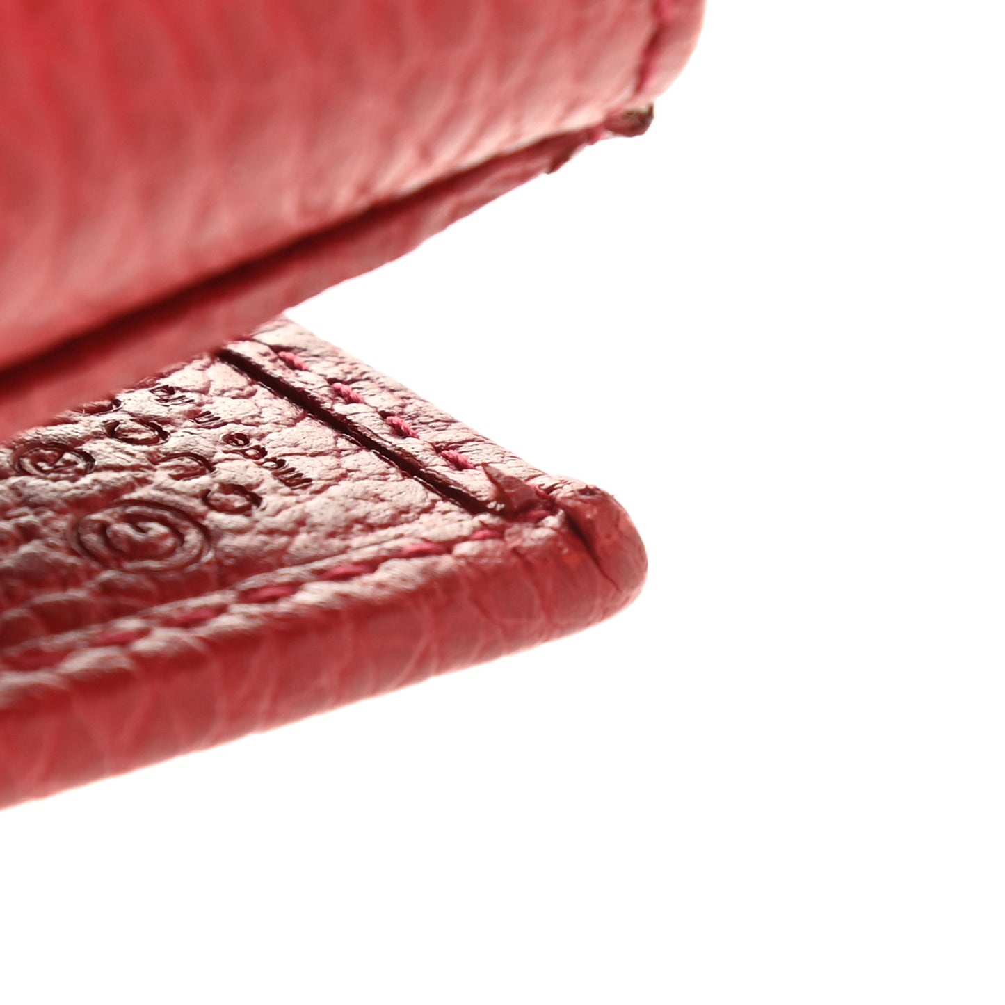Dollar Calfskin Interlocking G French Wallet Rosso