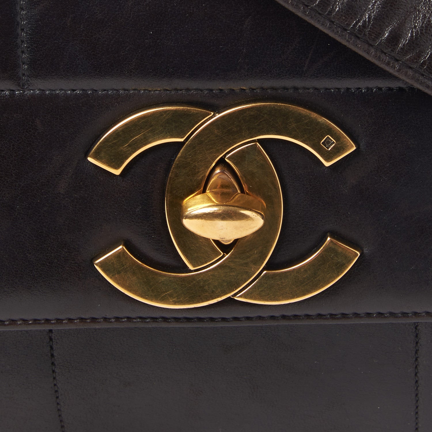 Chanel Lambskin Vertical Quilted CC Flap Shoulder Bag Black 6 of 9