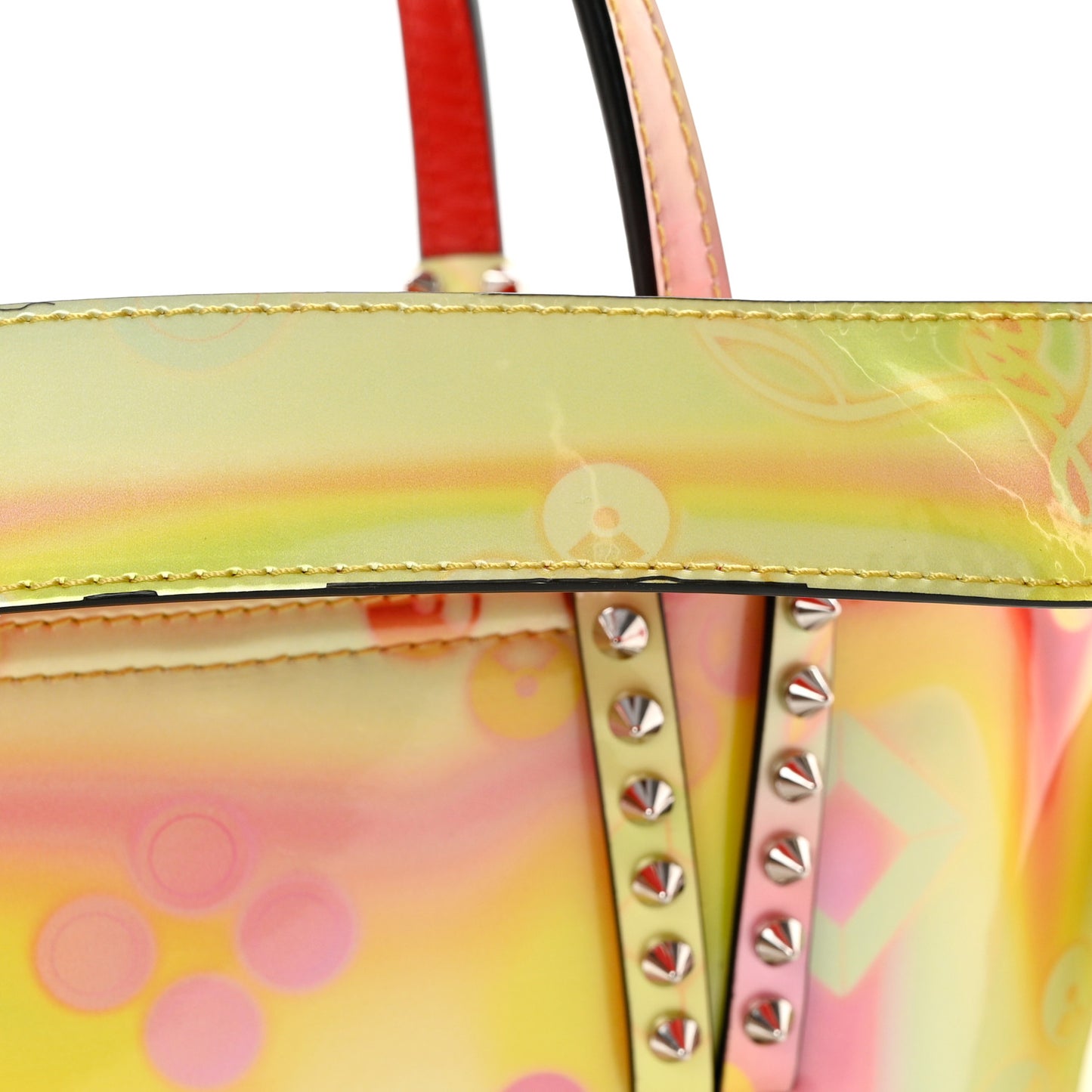 Patent Calfskin Loubinthesky Small Cabata Tote Multicolor