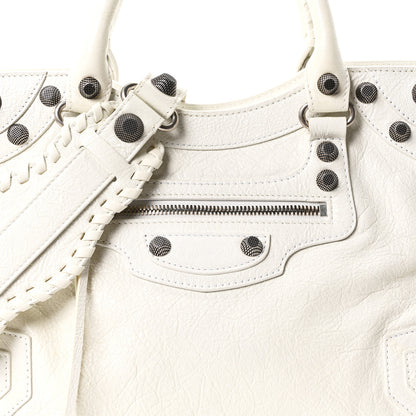 Balenciaga Agneau Arena Neo Cagole City Handbag Optic White 9 of 11