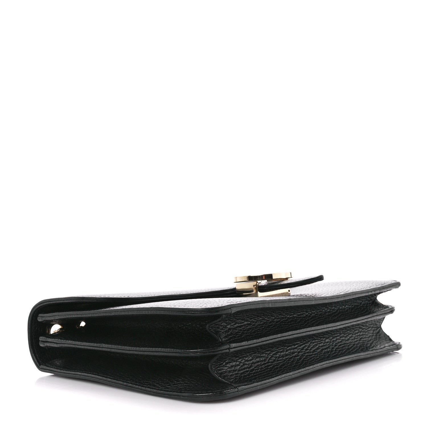 Gucci Dollar Calfskin Interlocking G Chain Wallet Black 4 of 13