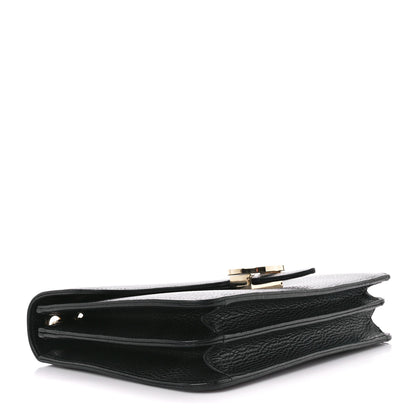 Gucci Dollar Calfskin Interlocking G Chain Wallet Black 4 of 13