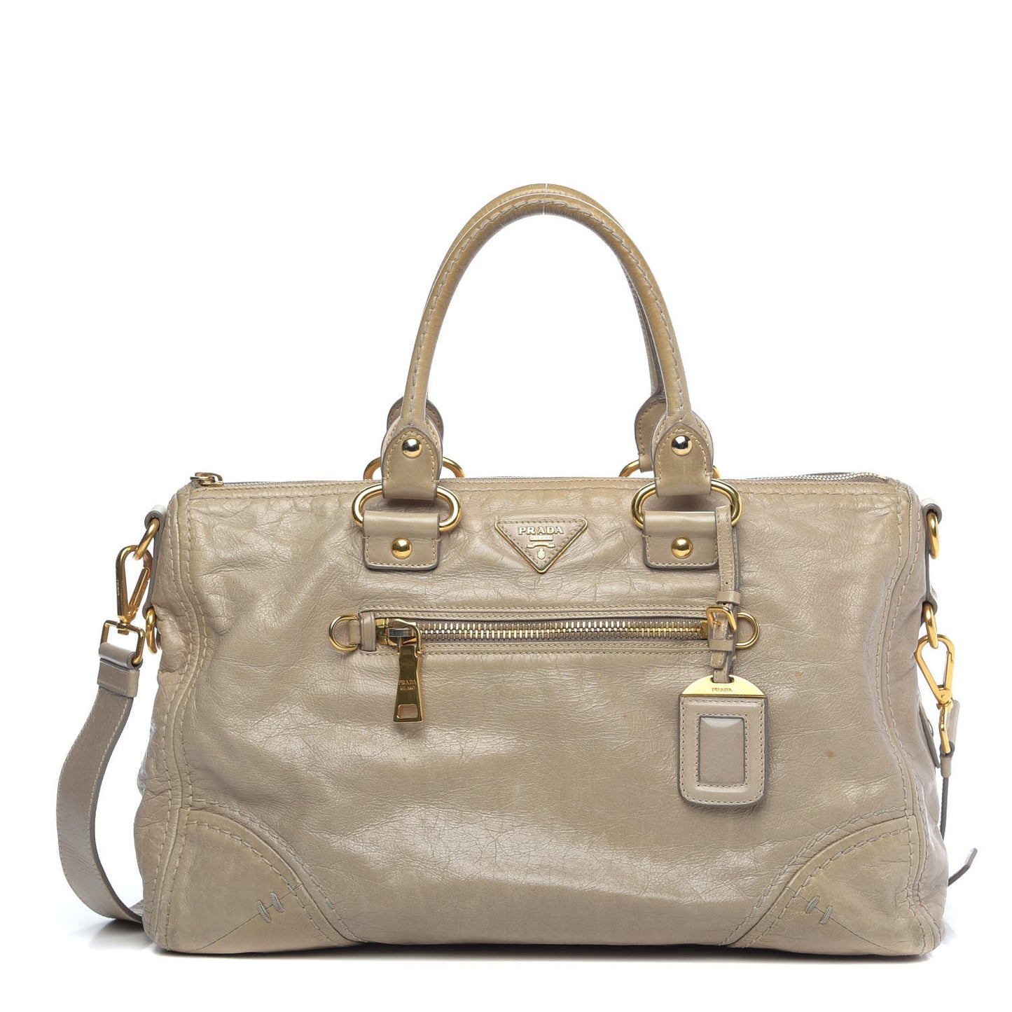 Vitello Shine Antik Satchel Cammeo