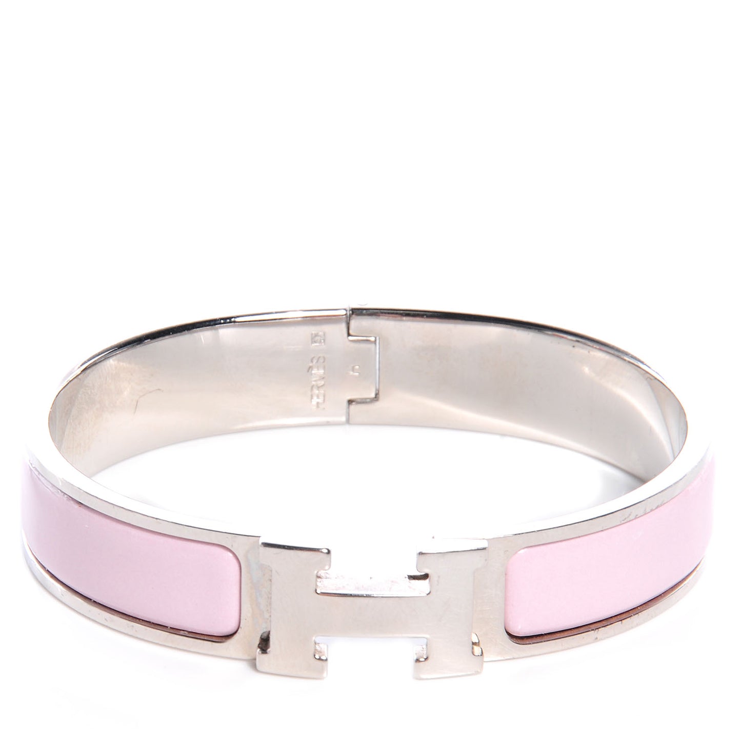 Enamel Narrow Clic Clac H Bracelet PM Rose Dragee