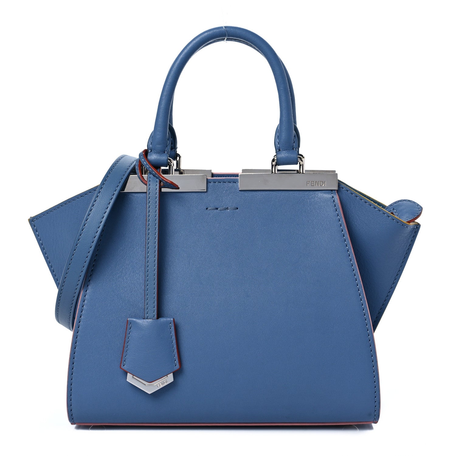 Fendi Vitello Dolce Mini 3jours Tote Blue 1 of 8