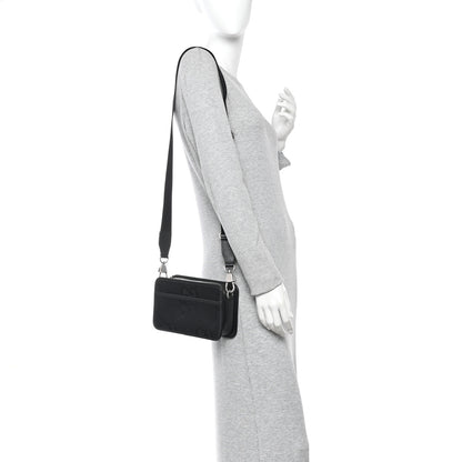Gucci Monogram Jumbo GG Textured Dollar Calfskin Web Mini Crossbody Bag Black 2 of 13