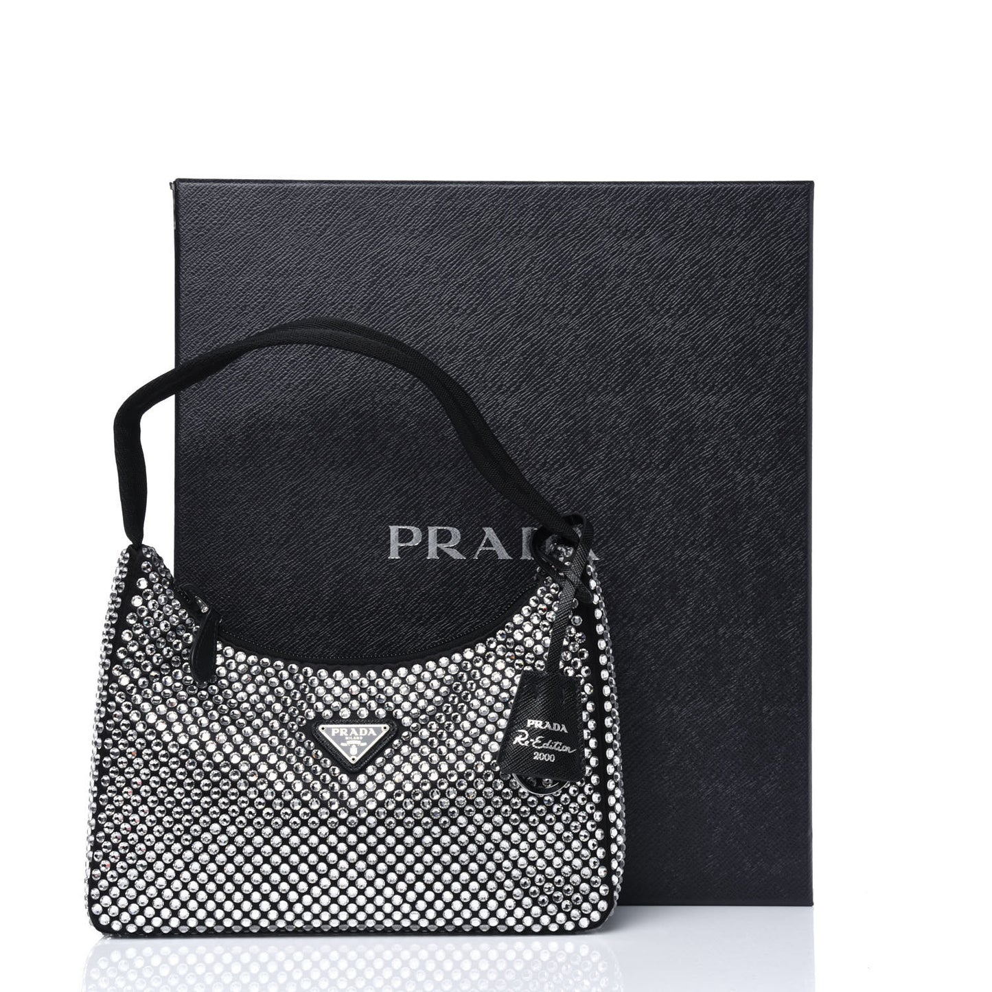 Satin Crystal Mini Re-Edition 2000 Bag Cristal