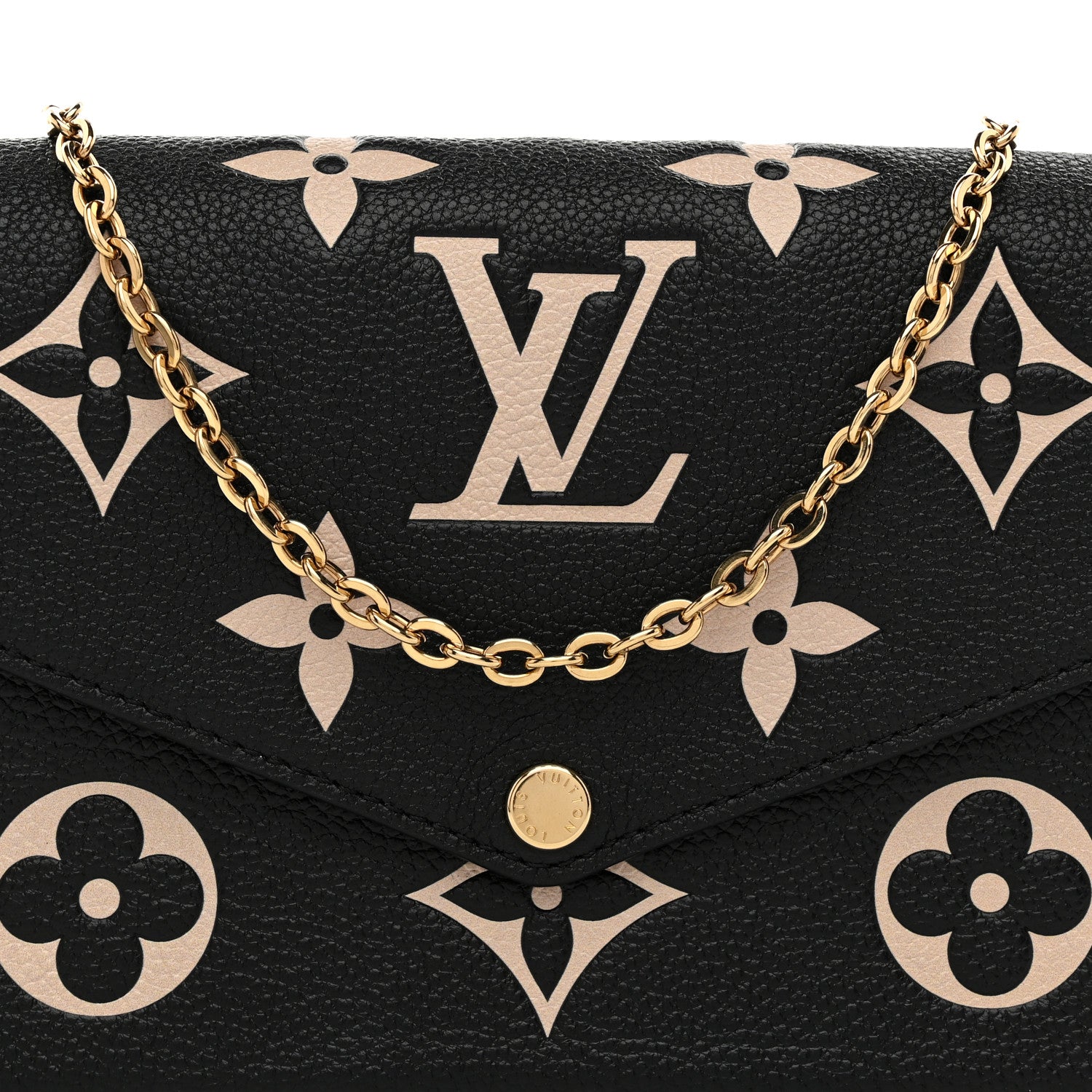Louis Vuitton Empreinte Monogram Giant Felicie Pochette Black Beige 8 of 10