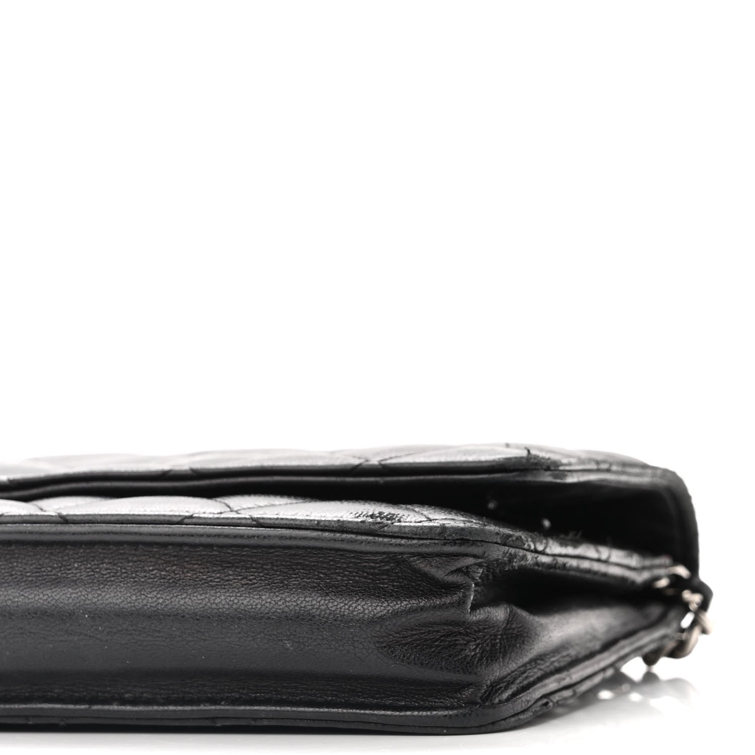 Chanel Lambskin Quilted Wallet On Chain WOC Black 11 of 14