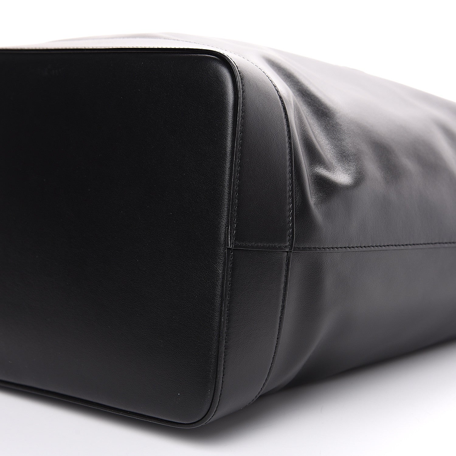 Saint Laurent Calfskin Embossed Monogram Large Teddy Shopping Bag Black 7 of 9