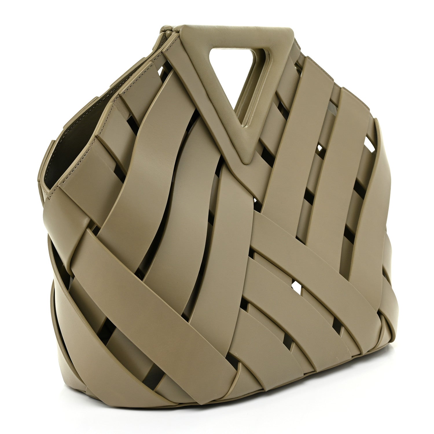 Bottega Veneta Calfskin V Woven Drawstring Tote Taupe 2 of 16