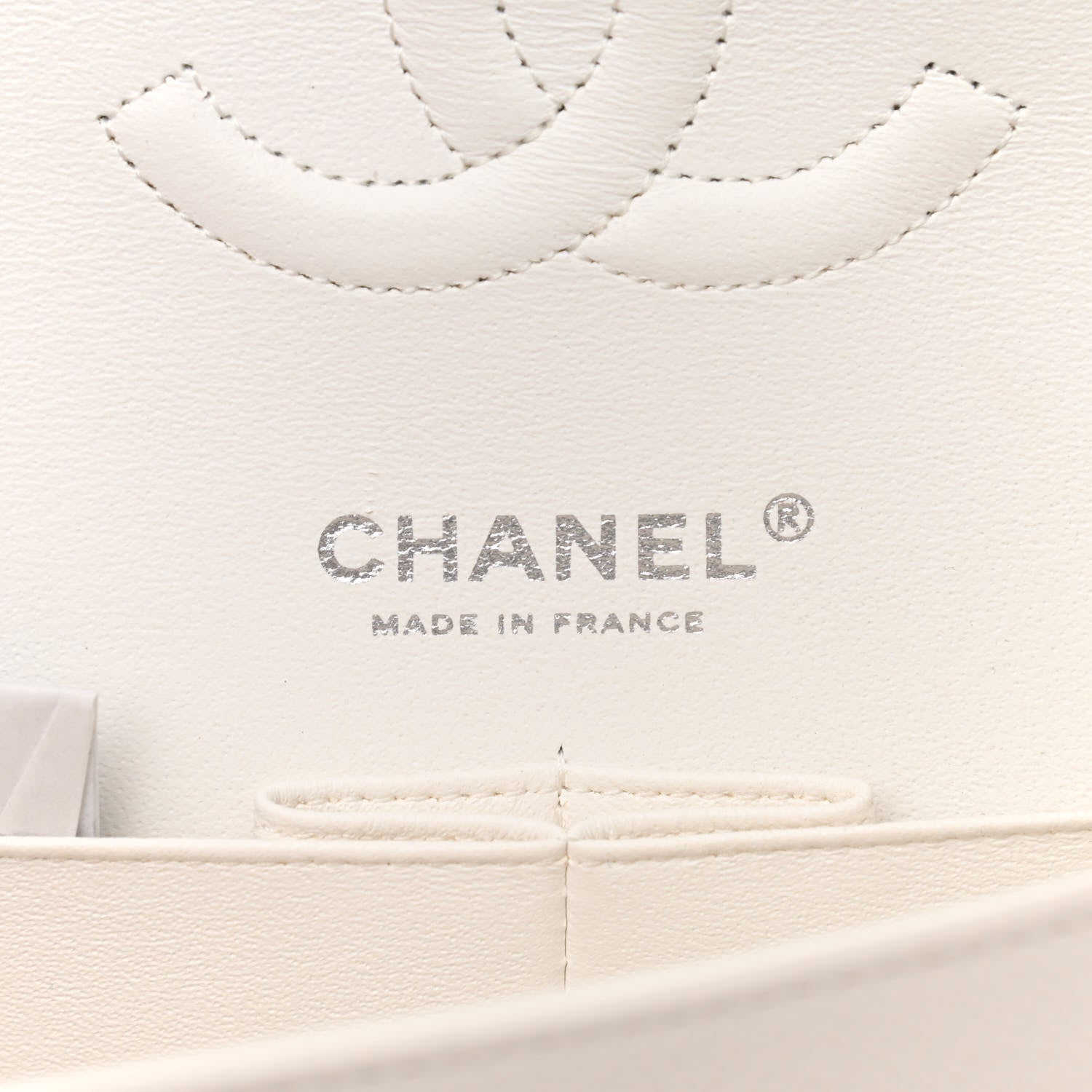 Chanel Caviar Quilted Medium Double Flap White 6 of 9