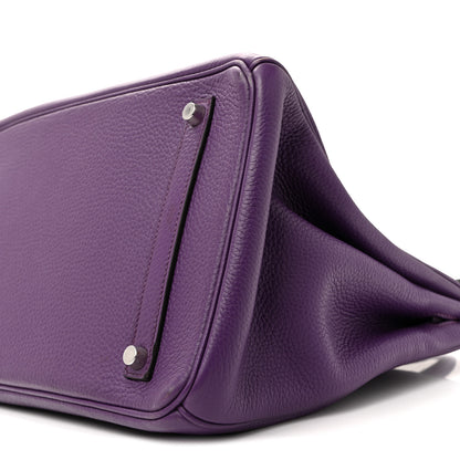 Hermes Taurillon Clemence Birkin 35 Ultraviolet 26 of 40