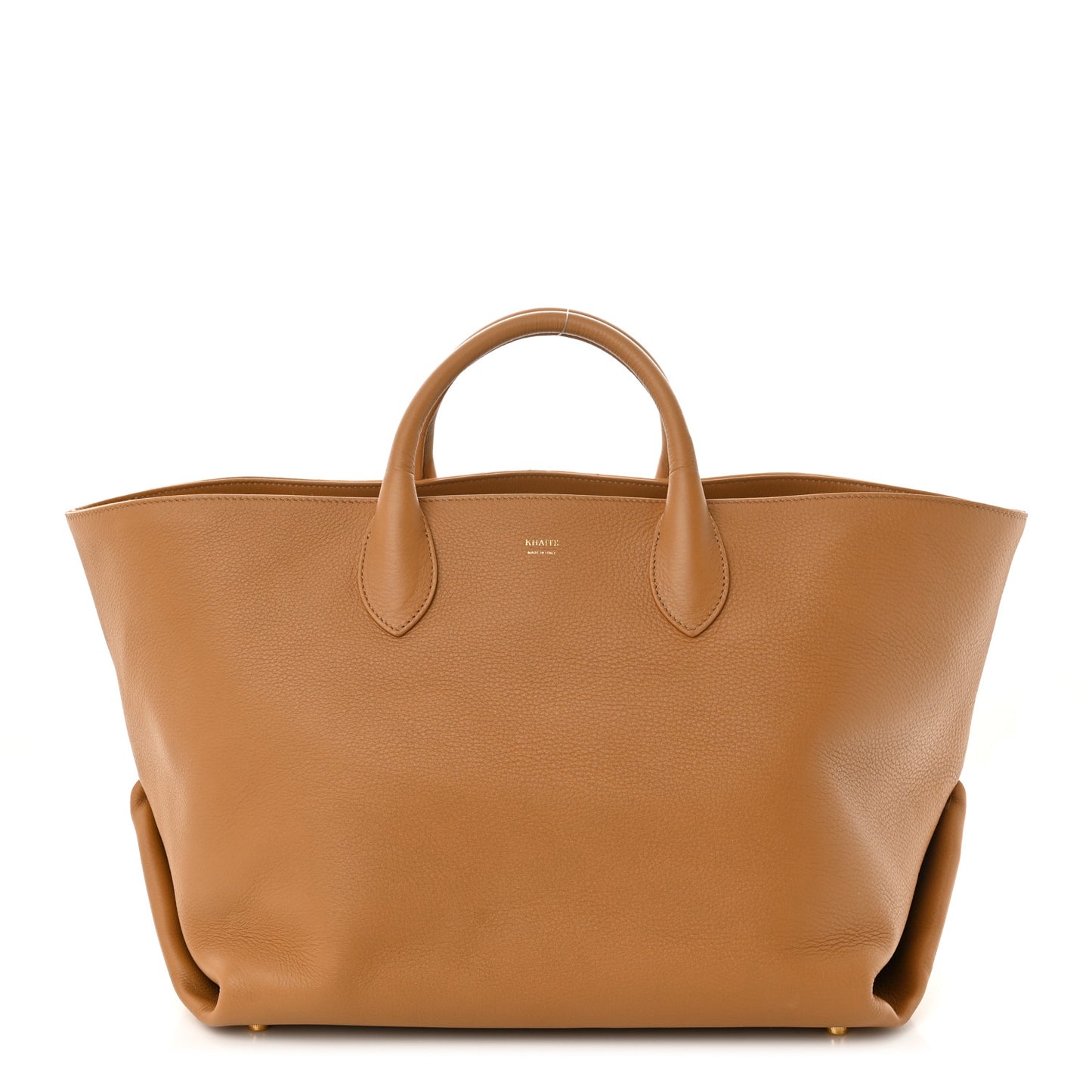 Pebbled Calfskin Medium Amelia Tote Nougat
