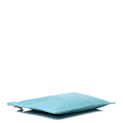 Hermes Toile Flat Yachting Pouch Bleu Atoll 4 of 11