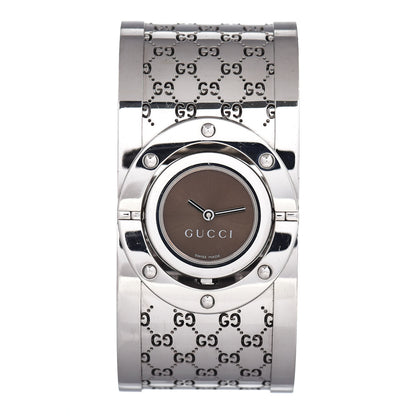 Gucci Stainless Steel 33mm Twirl Quartz Watch Brown 1 of 5