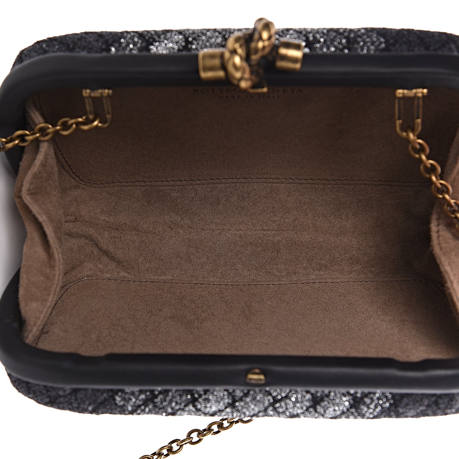 Bottega Veneta Lurex Intrecciato Chain Knot Clutch 5 of 9