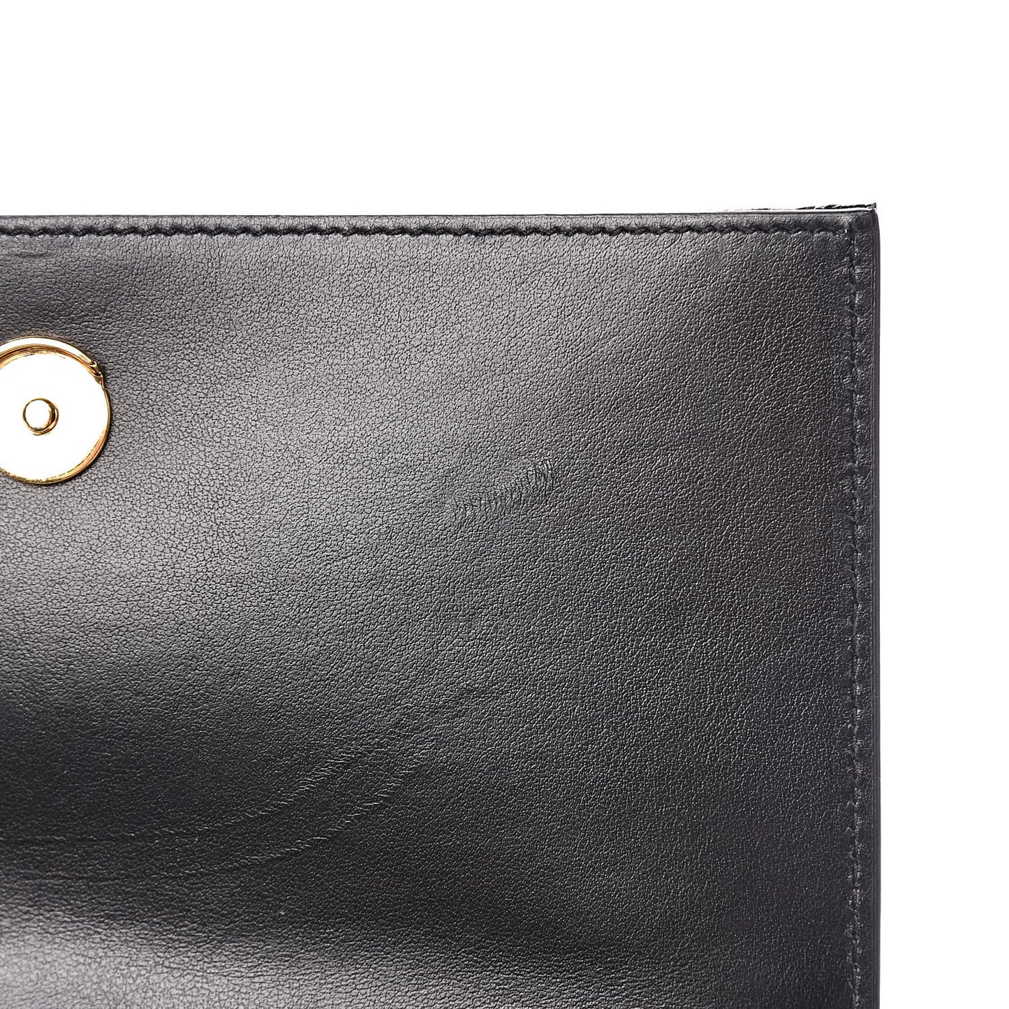 Calfskin Crocodile Embossed Kate Monogram Tassel Chain Wallet Black