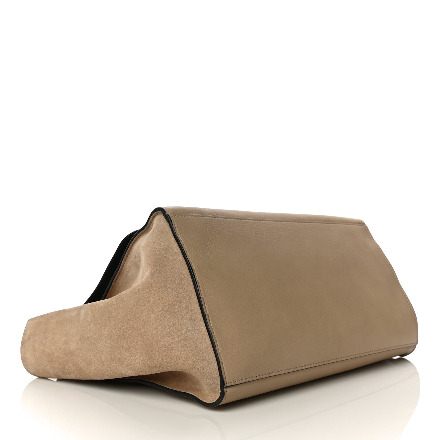 Drummed Calfskin Suede Large Trapeze Sahara