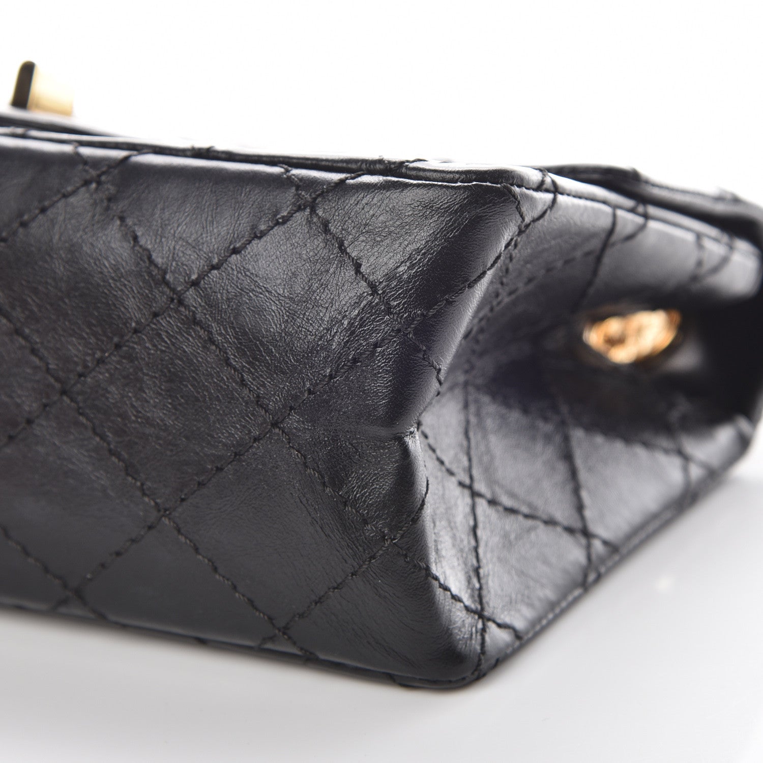 Chanel Aged Calfskin Quilted 2.55 Reissue Mini Flap Black 10 of 11