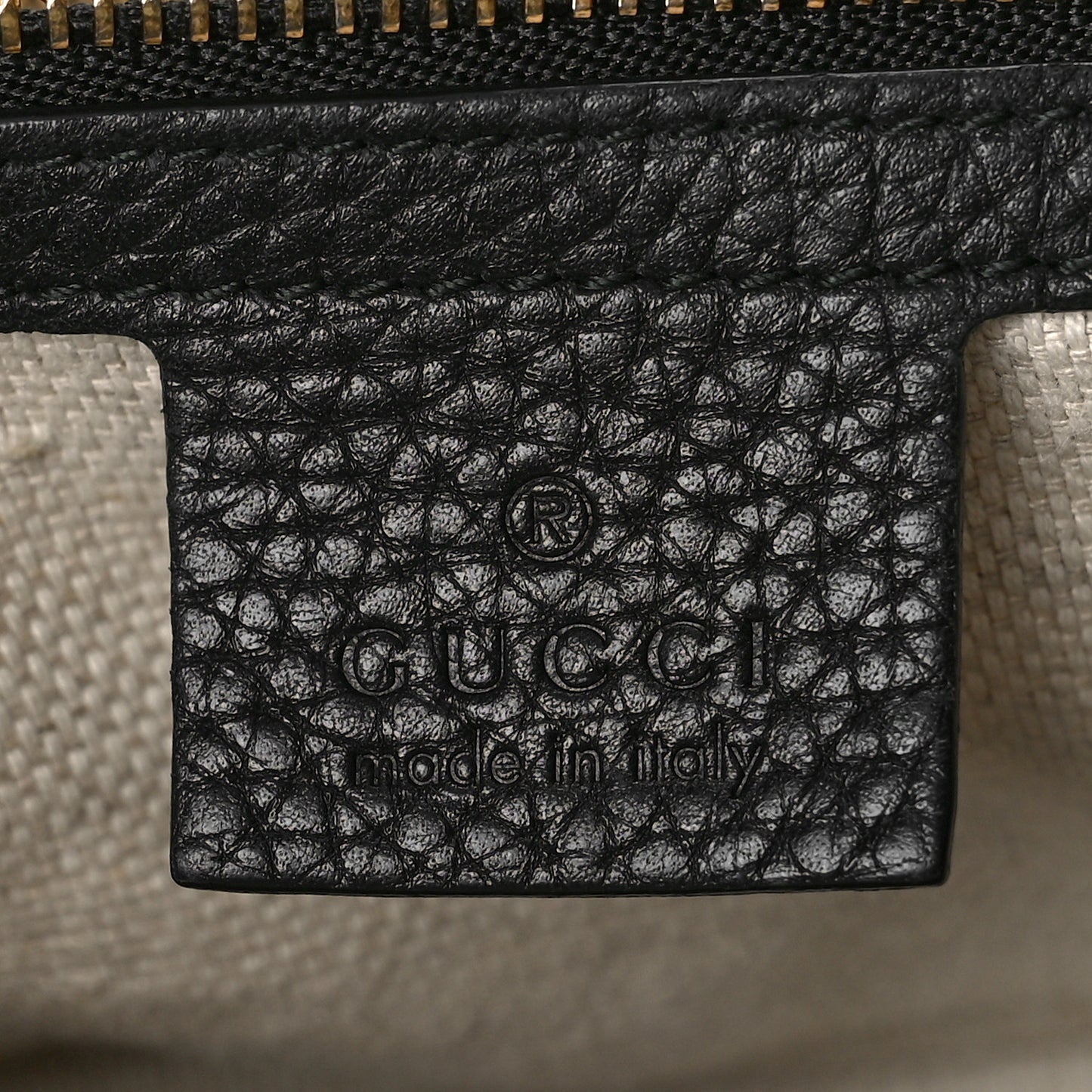 Pebbled Calfskin Large Soho Hobo Black