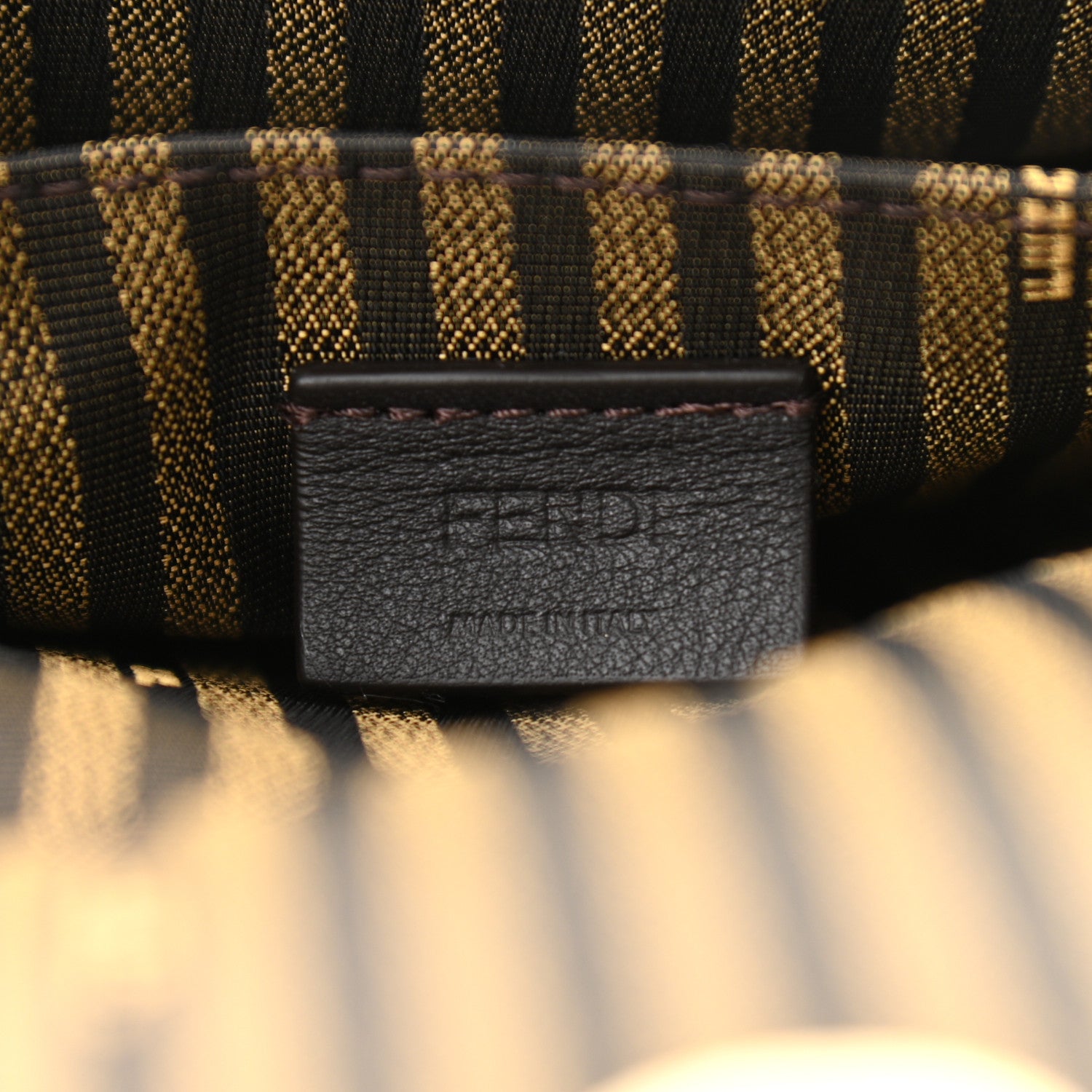 Fendi Vitello Palmellato Wallet on Chain with Pouches Camelia 5 of 12