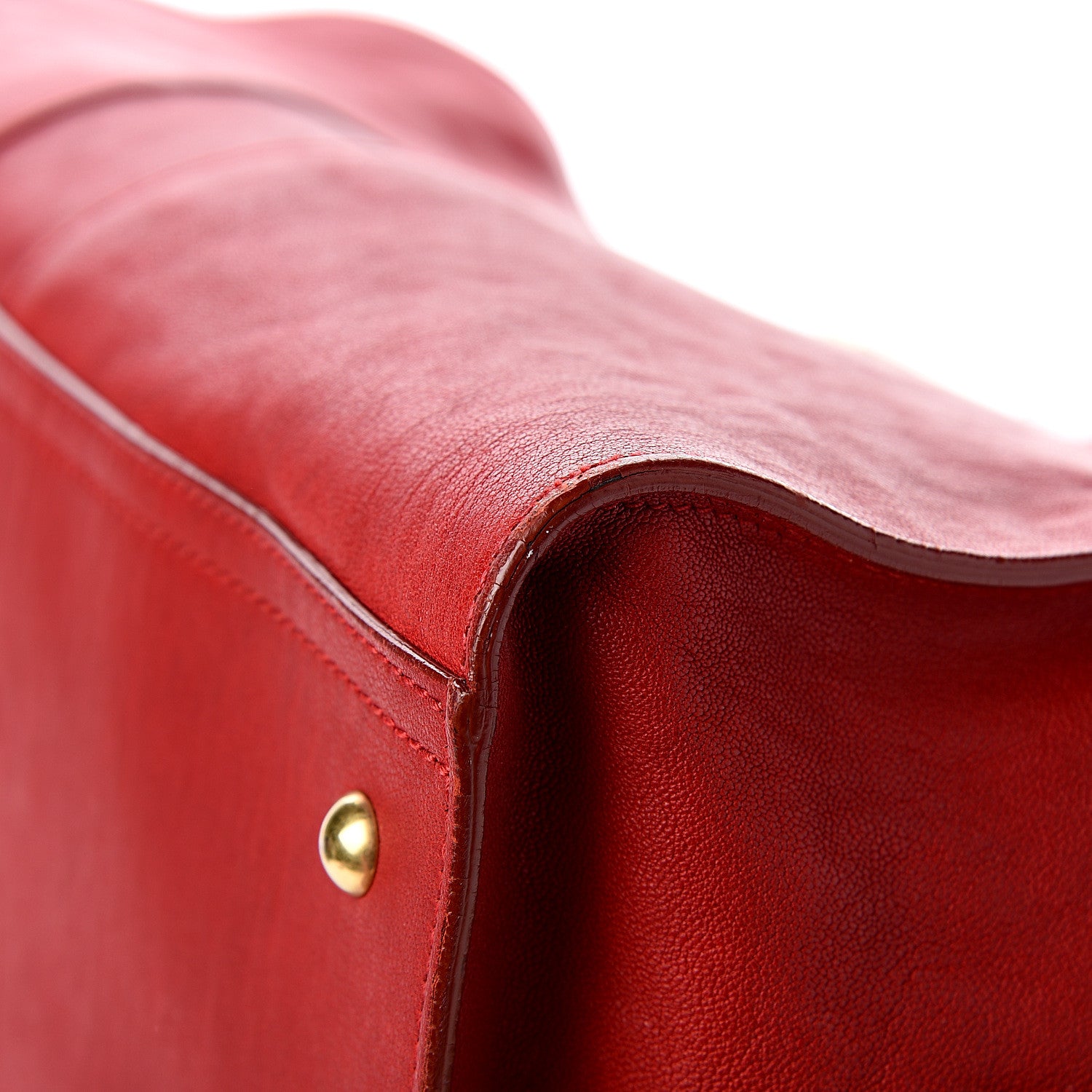 Saint Laurent Sheepskin Medium Cabas ChYc Red 8 of 12