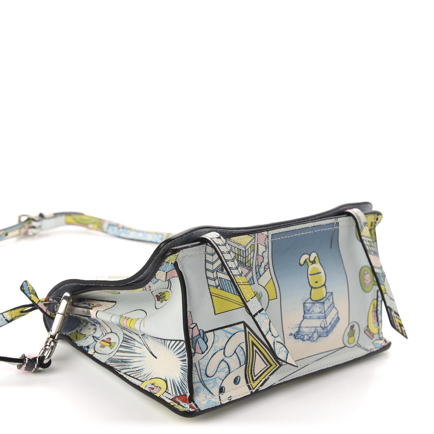 Prada X JAMES JEAN Glace Calf Comic Print Etiquette Flap Multicolor 4 of 12