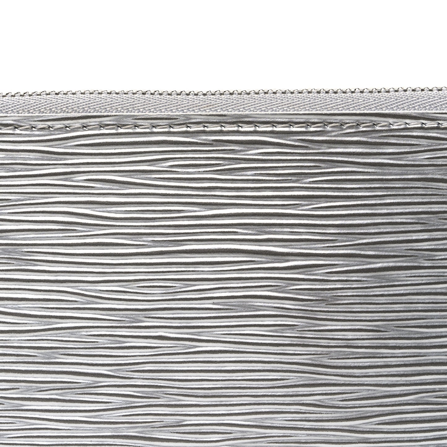 Epi Pochette Accessories Metallic Silver