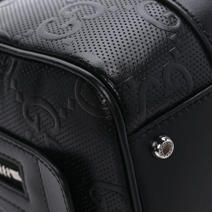 Gucci Calfskin GG Tennis Embossed Mini Duffle Bag Black 8 of 9