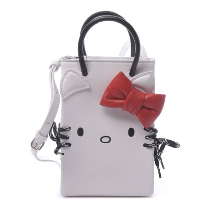 Balenciaga Calfskin Hello Kitty Phone Holder White 1 of 10