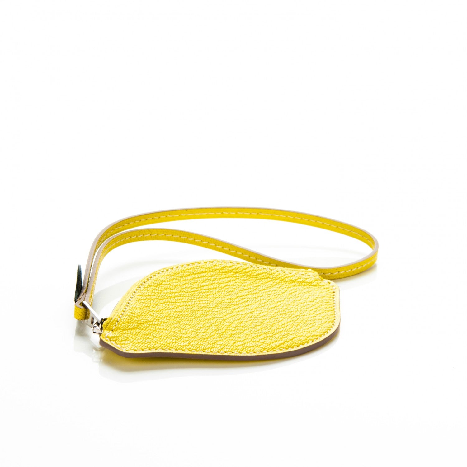 Hermes Chevre Mysore Tutti Frutti Citron Coin Purse Charm Lime 4 of 7