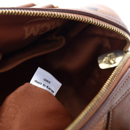 MCM Visetos Boston Bag Cognac 10 of 11