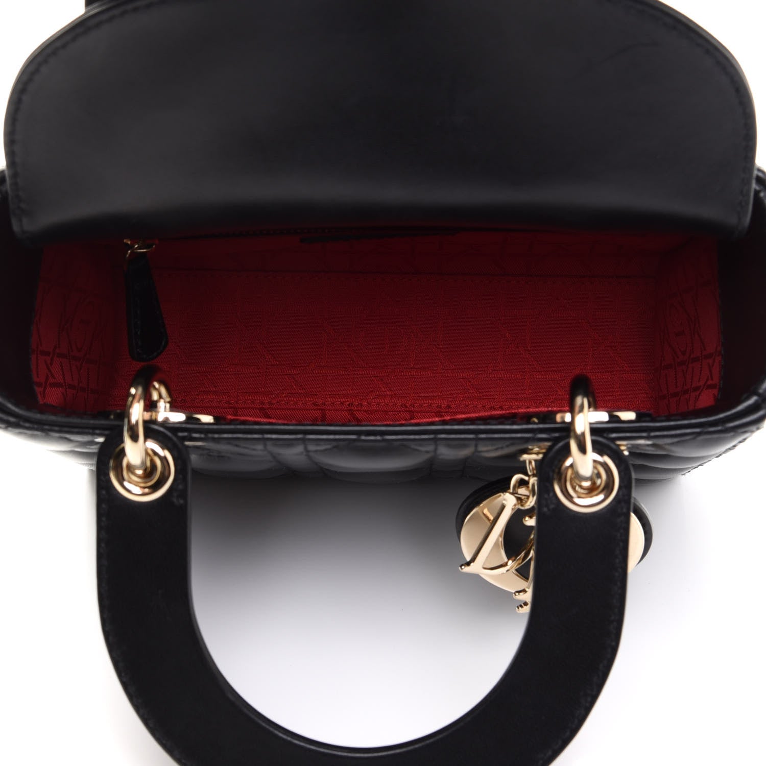 Christian Dior Lambskin Cannage Small My ABCDior Lady Dior Black 4 of 11