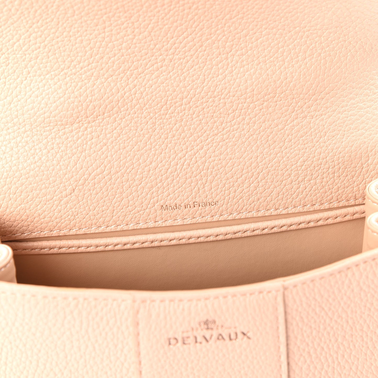 Grained Calfskin Mini Brillant Satchel Nude
