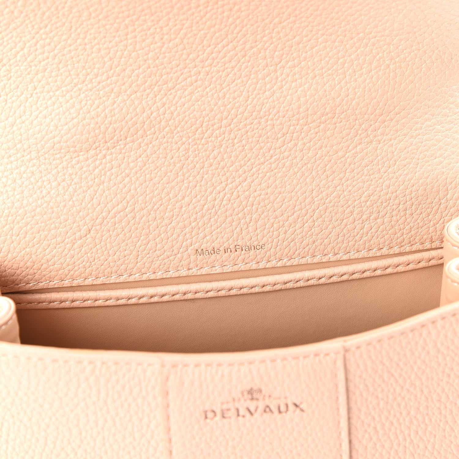 Delvaux Grained Calfskin Mini Brillant Satchel Nude 10 of 12