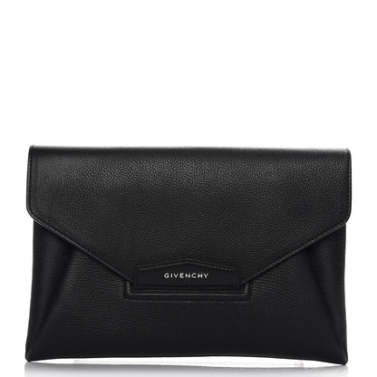 Givenchy Sugar Goatskin Medium Antigona Envelope Clutch Black 1 of 8