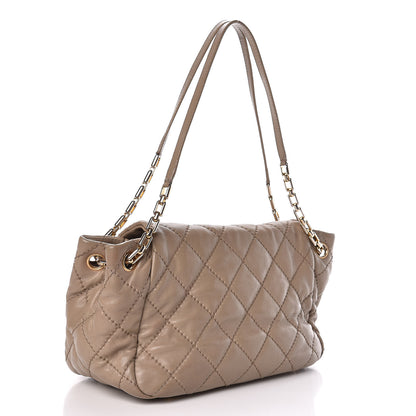 Chanel Calfskin Quilted Retro Chain Accordion Flap Beige 3 of 13