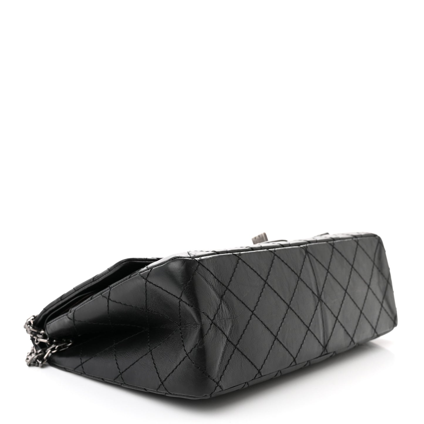 Aged Calfskin Quilted 2.55 Reissue 226 Flap Black