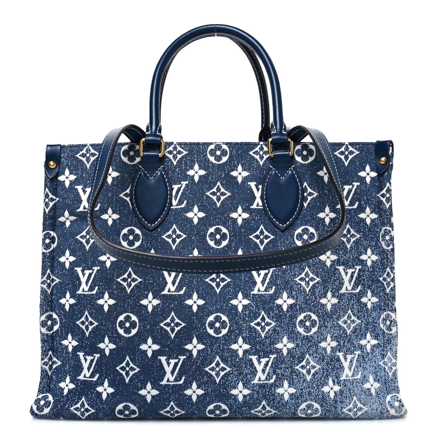 Louis Vuitton Monogram Jacquard Denim Onthego MM Bleu 1 of 9
