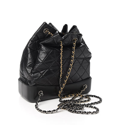 Chanel Aged Calfskin Quilted Gabrielle Backpack Black 2 of 10