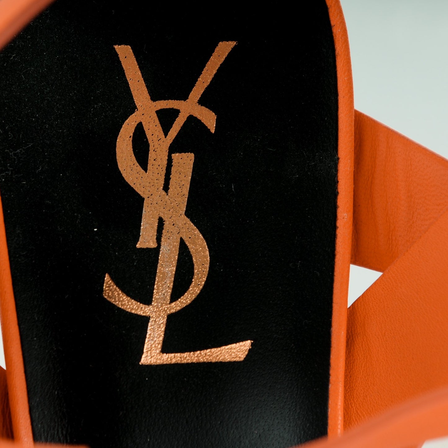 Calfskin Tribute 75 Platform Sandals 40 Mandarin