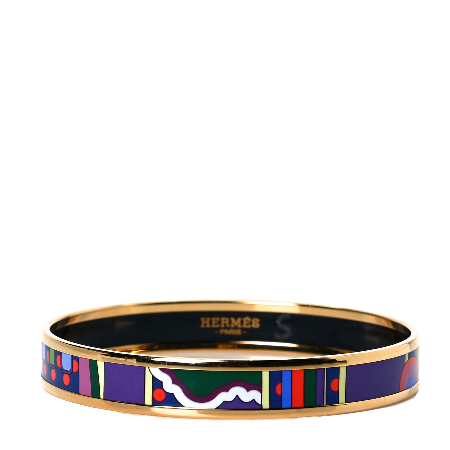 Enamel Printed Narrow Faubourg Rainbow Bracelet 70 Au Paradis